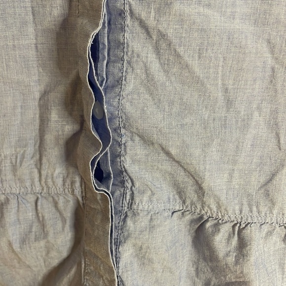 Classic Career Shirt Preppy Madewell Academia Small Blue Ruffle Button Casual - Picture 6 of 10